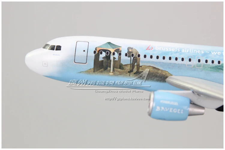 NEW 19CM Brussels Airlines Bruegel Airbus A320 1: 200 Assembled Plastic Aircraft Model for kids Adult Xmas Gift