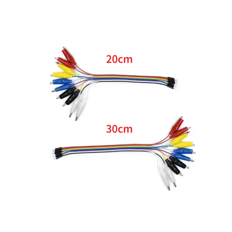 20/30cm Double Ended Alligator Clips Male Female Crocodile Clip Test Clip Dupont Line Jumper DIY Connection