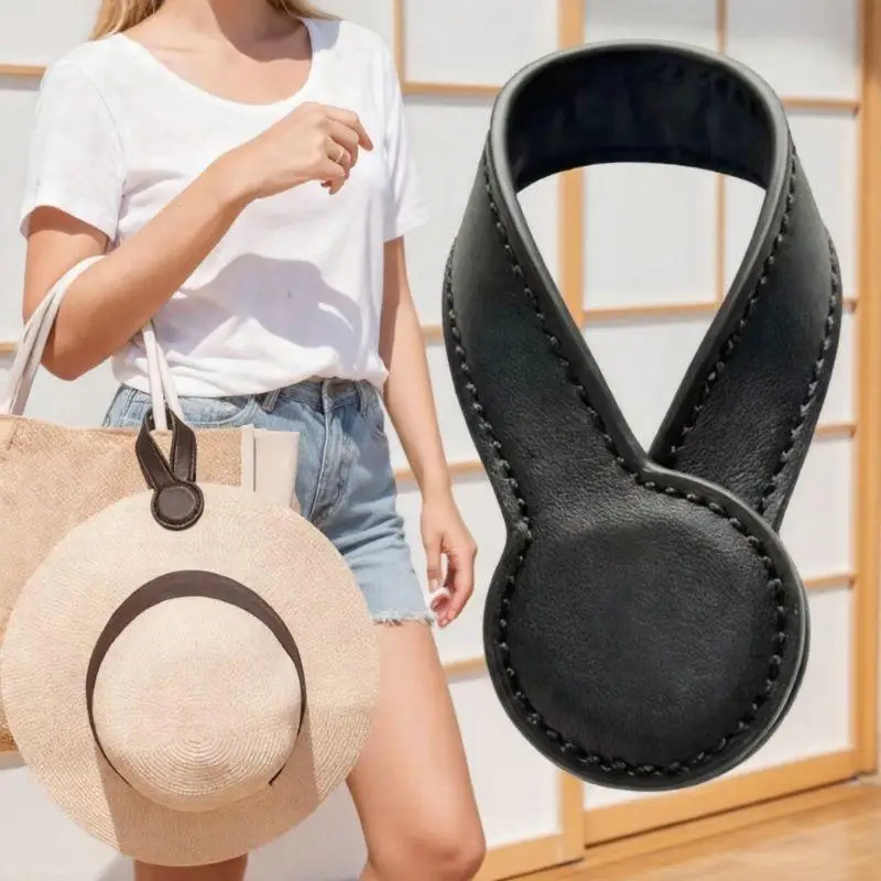 Magnetic Hat Clip Organizer PU Leather Cap Holder for Travel Golf Bag Backpack Strong Magnet Easy Storage Solutions