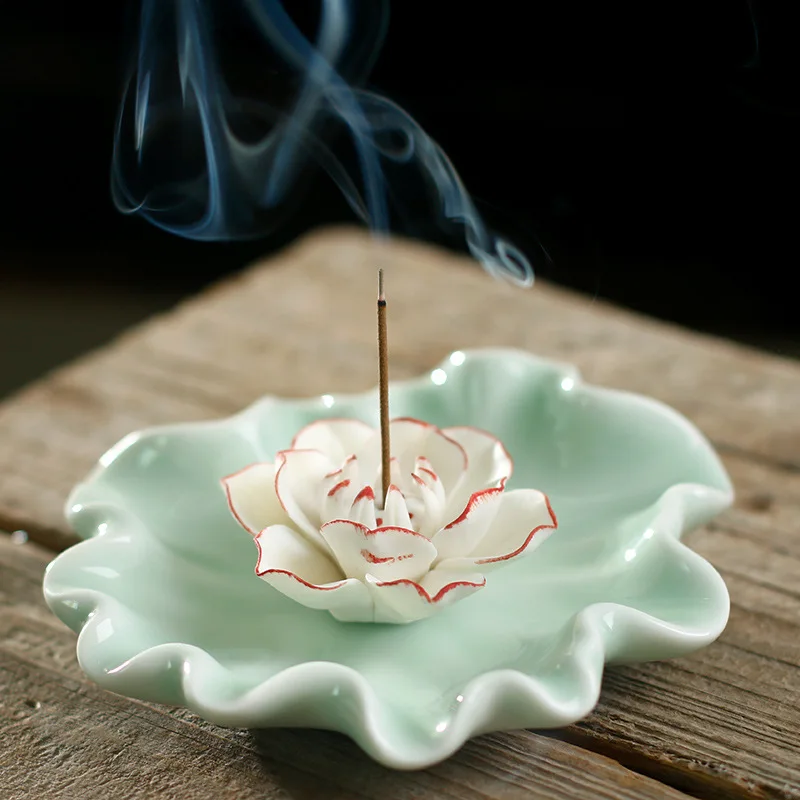 Purely Handcrafted Flower Mixable Batch Multiple Styles Available Lotus Plate Incense Holder Factory Direc