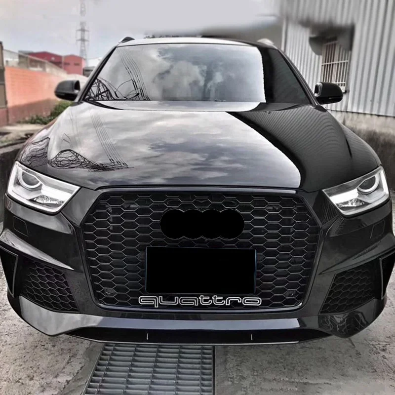 High Quality RSQ3 Car Bodykit for Q3 SQ3 Front Bumper with Honeycomb Grill Radiator Mesh for 2016 2019 Models