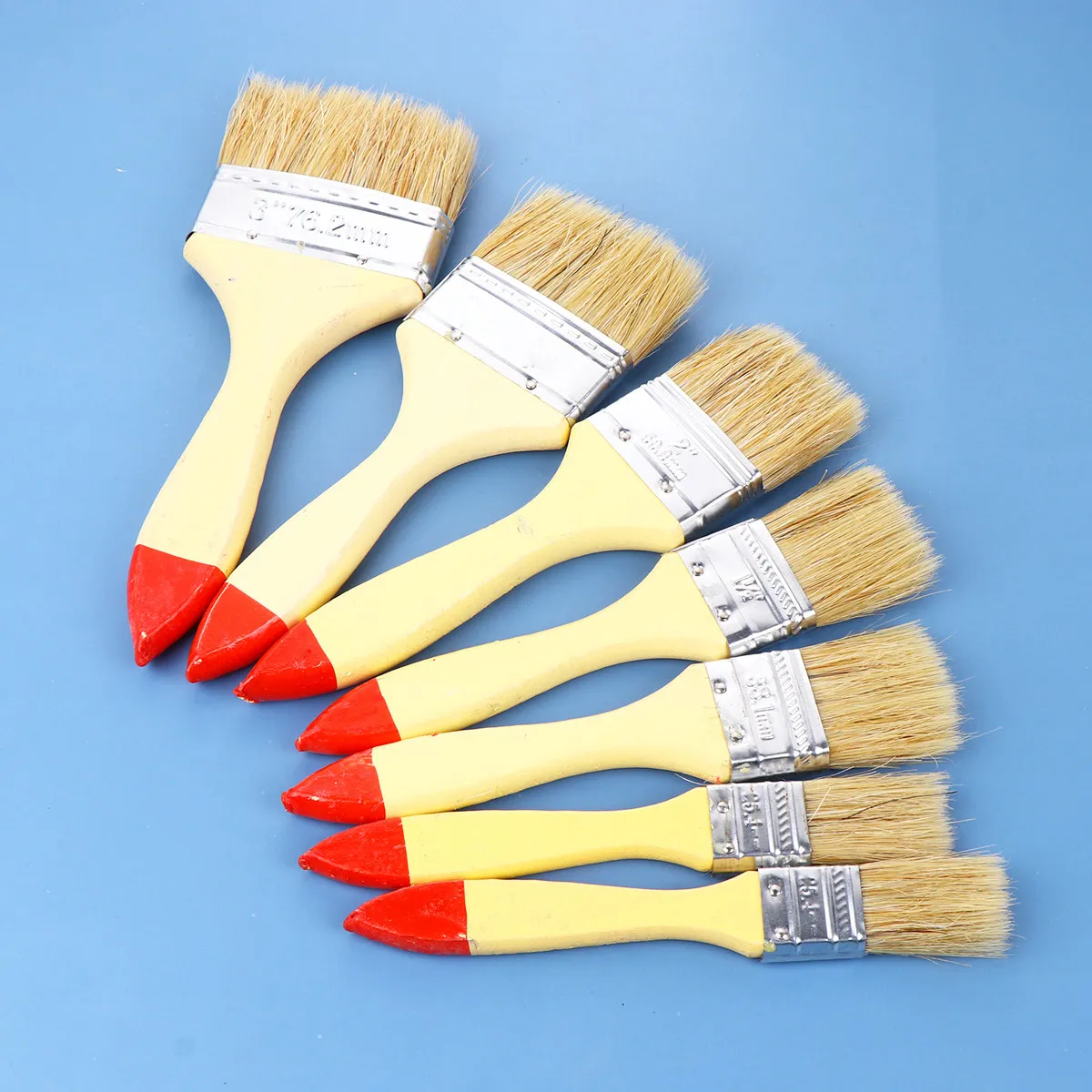10Pcs Premium Paint Brush Set Wooden Handle 1Inch 1.5inch 2Inch 2.5inch 3Inch for Wall Furniture Art DIY Painting Restoration