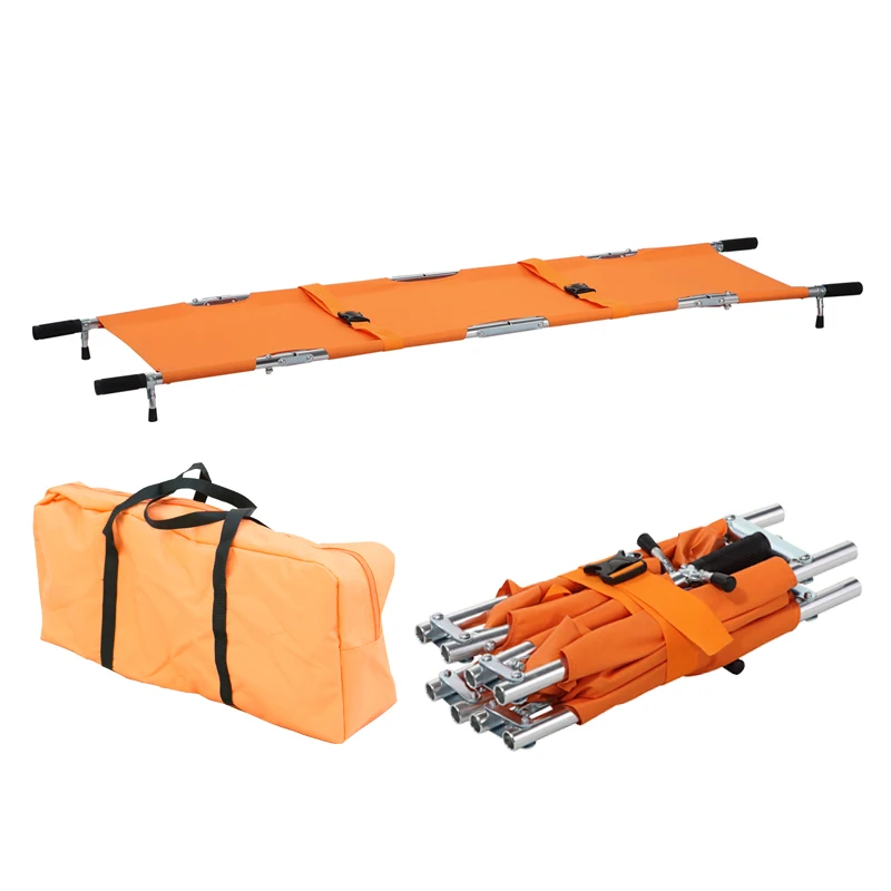 aluminum alloy foldable stretcher patient transfer  emergency folding with carry bag