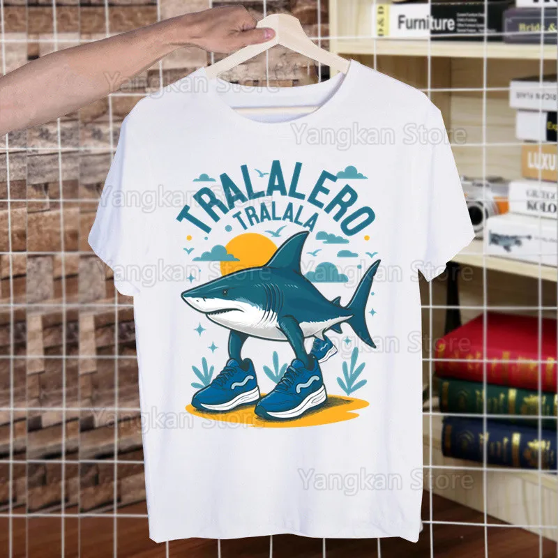 Italien Brainrot Cappuccino Ballerina Tralalero Chimpanzini Unisex Vintage Men Short Sleeve T-Shirt Gift Women Top Tee
