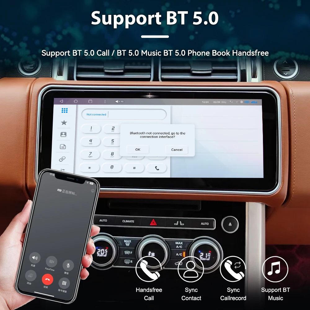 

12.3 Inch Flipable Screen Car Radio For Land Rover Vogue Sport Evoque Car Multimedia Player CarPlay Auto Navigation GPS