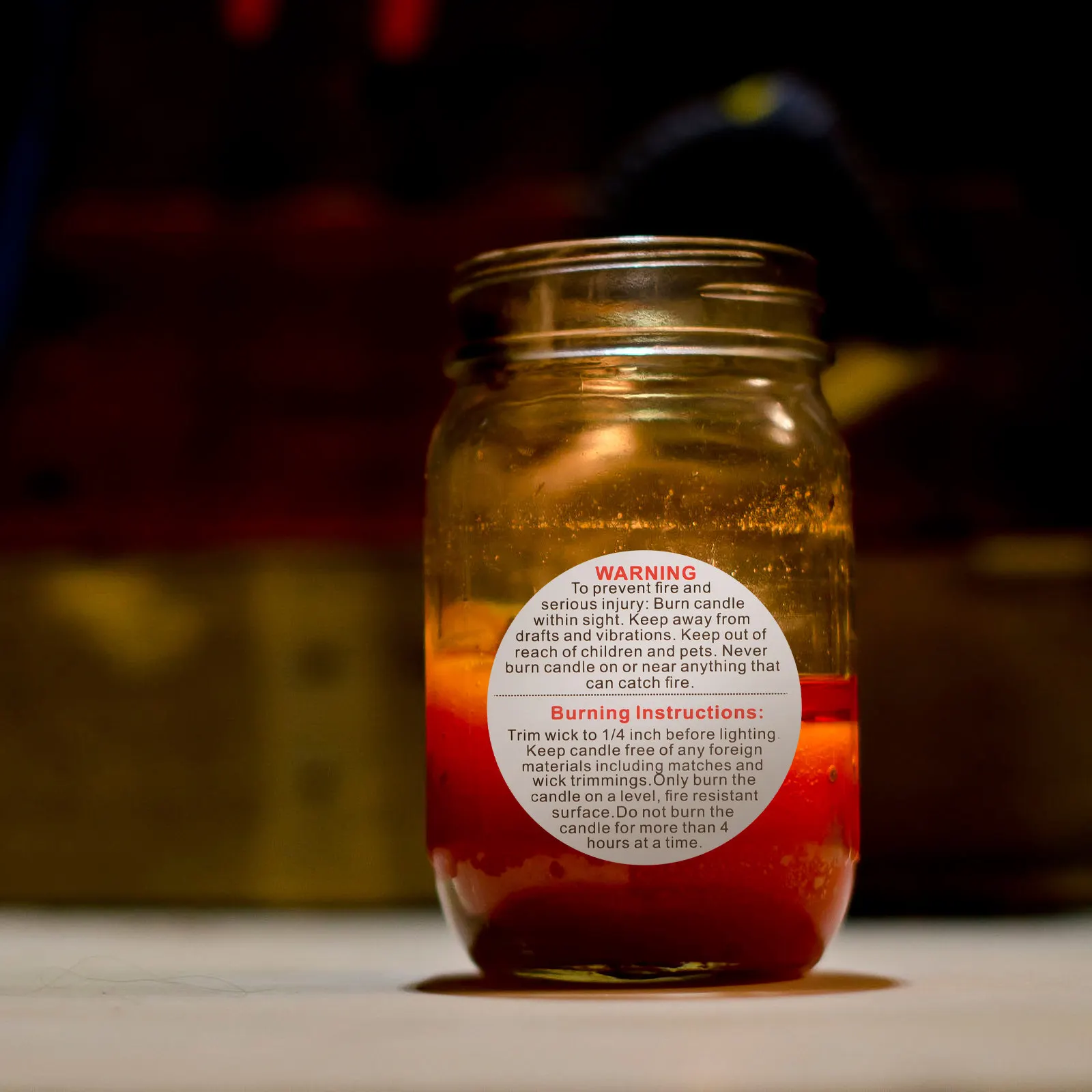 

Roll Self-Adhesive Warning Stickers Jar Safety Labels Flame Warning Decals Fire Hazard Alert Protective Stickers