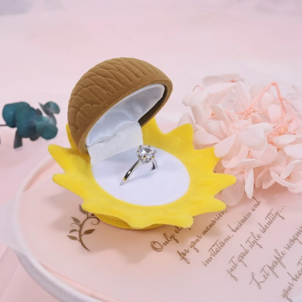 

Cute Velvet Creative Ring Case Turtle Mermaid Earrings Trinket Case Flower Bracelet Necklace Jewelry Packaging Holder Gift Box