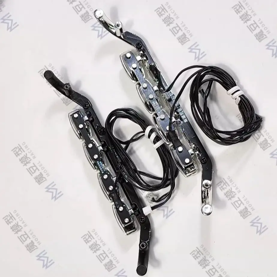 

770S Metal Bumper Spotlights LED Black Silver Upgrade For 1/14 Tamiya RC SCANIA 770S Remote Control Dump Truck Trailer Parts
