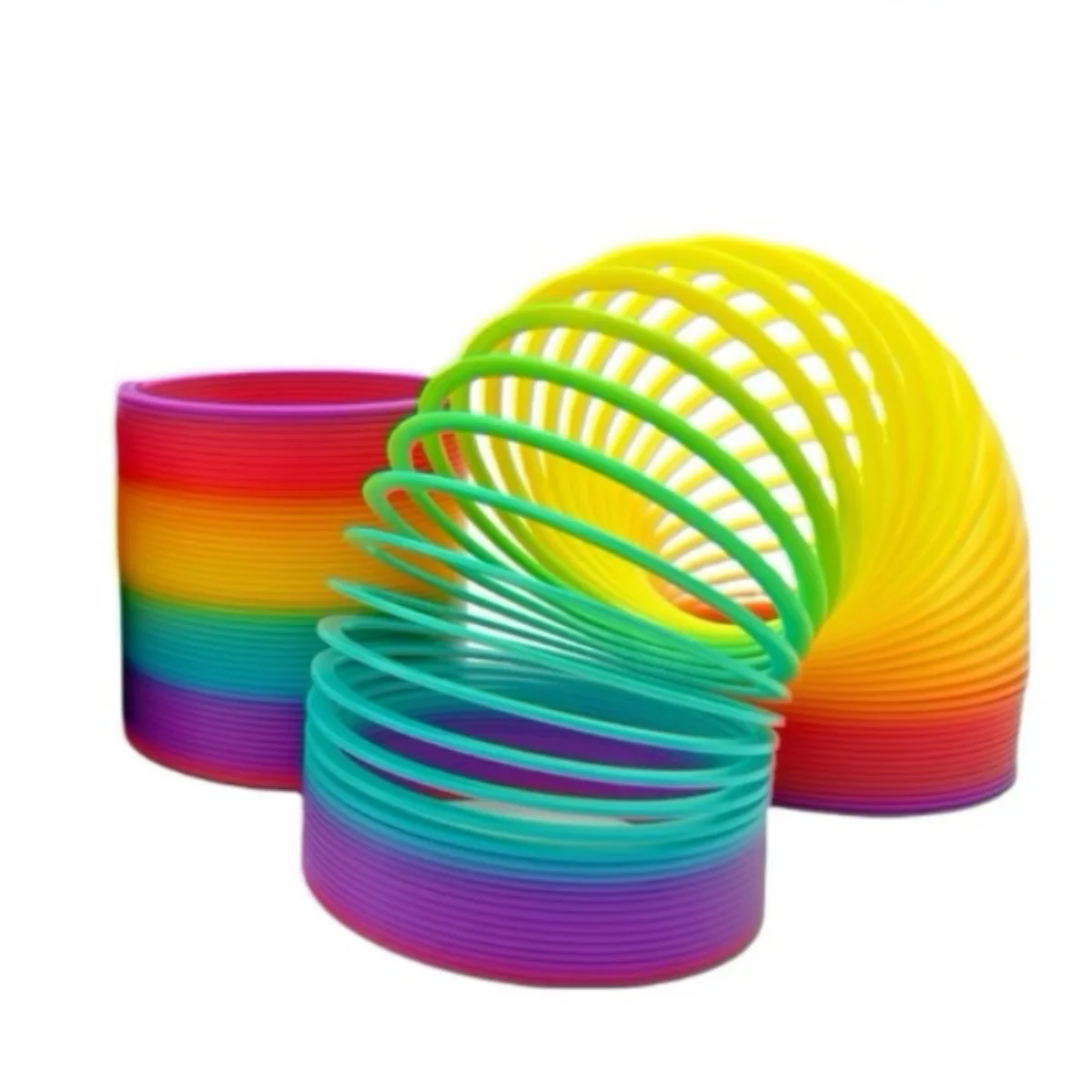 Игрушка Rainbow Coil Spring Giant Coil Spring Toys для детей, гигантские весенние игрушки для мальчиков и девочек, красочные неоновые пластиковые подарки