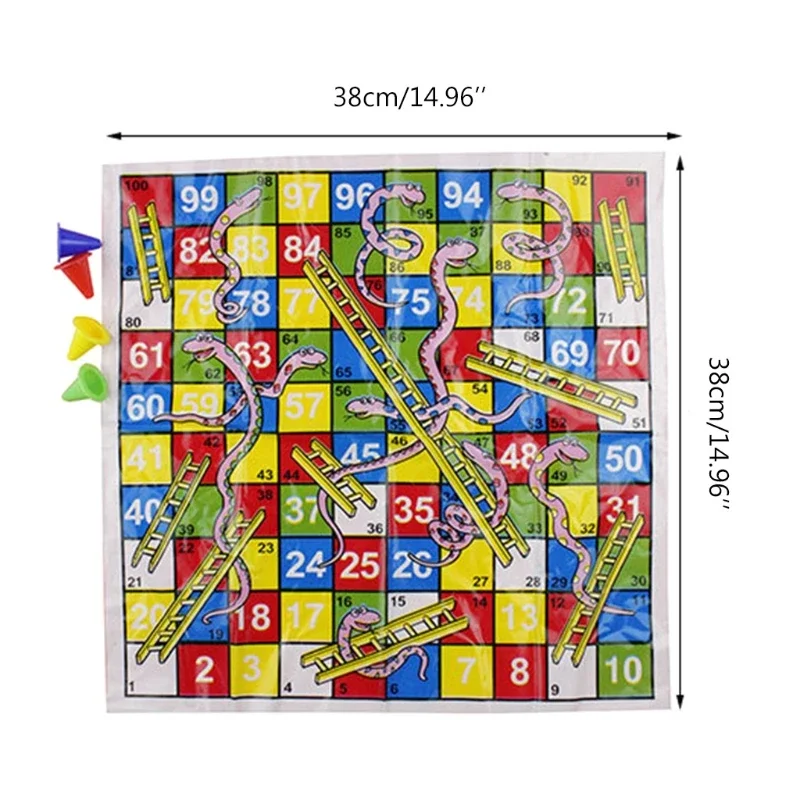 Snake Ladder Educational Toys Interesting Portable Flying Chess Family Party Board Game Set