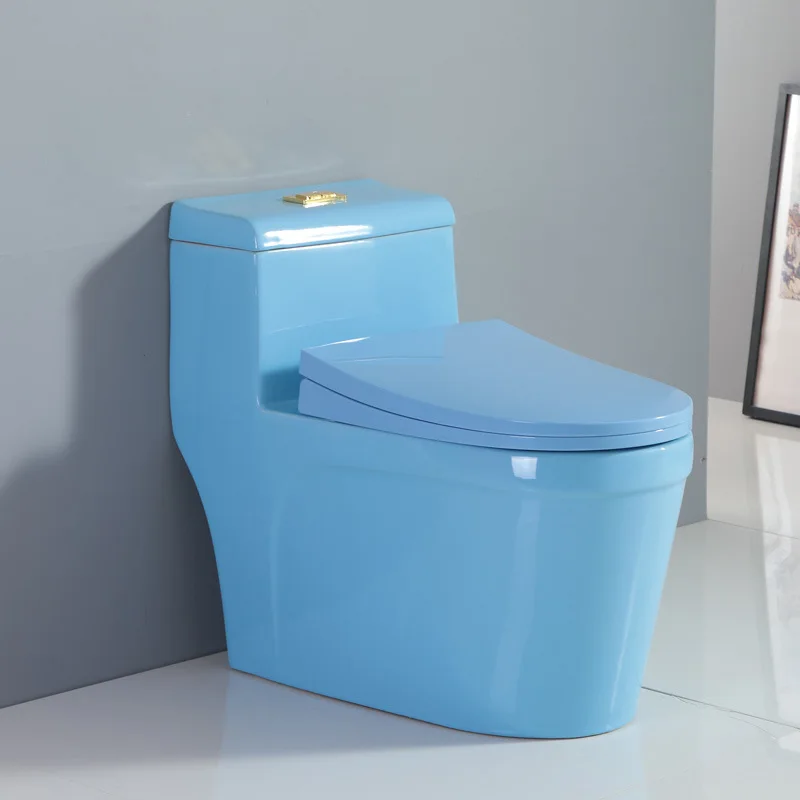 

Toilet connected siphon type white, blue, black, yellow, pink toilet can be equipped with intelligent cover plate