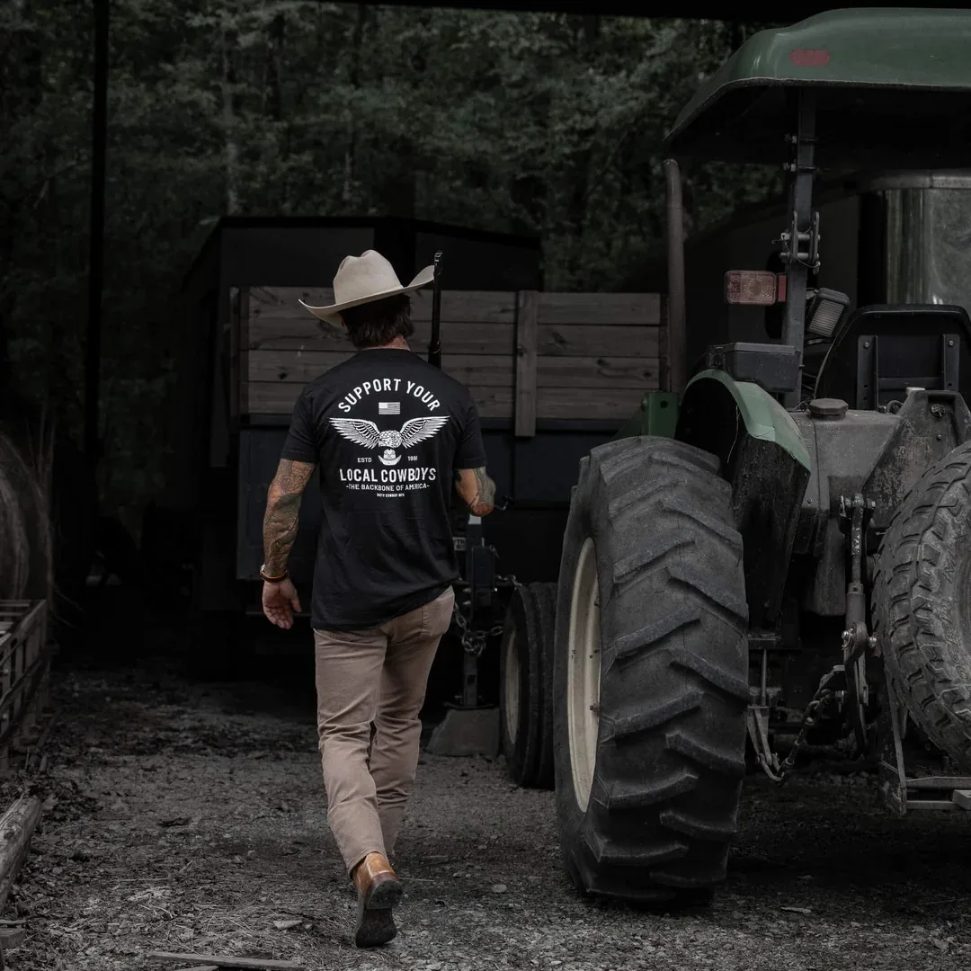 Nueva oferta, camiseta para hombre, apoya a tus vaqueros locales, lujo de alta gama, es tanto para hombres como para mujeres, Top Y2k Graphic 2025, verano caliente