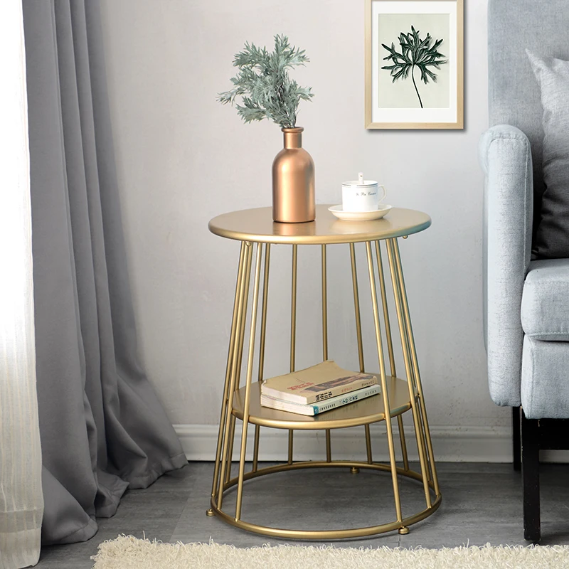 Gold auxiliary table legs, metal decoration, angle tabletop, living room, living room countertop, auxiliary home furniture