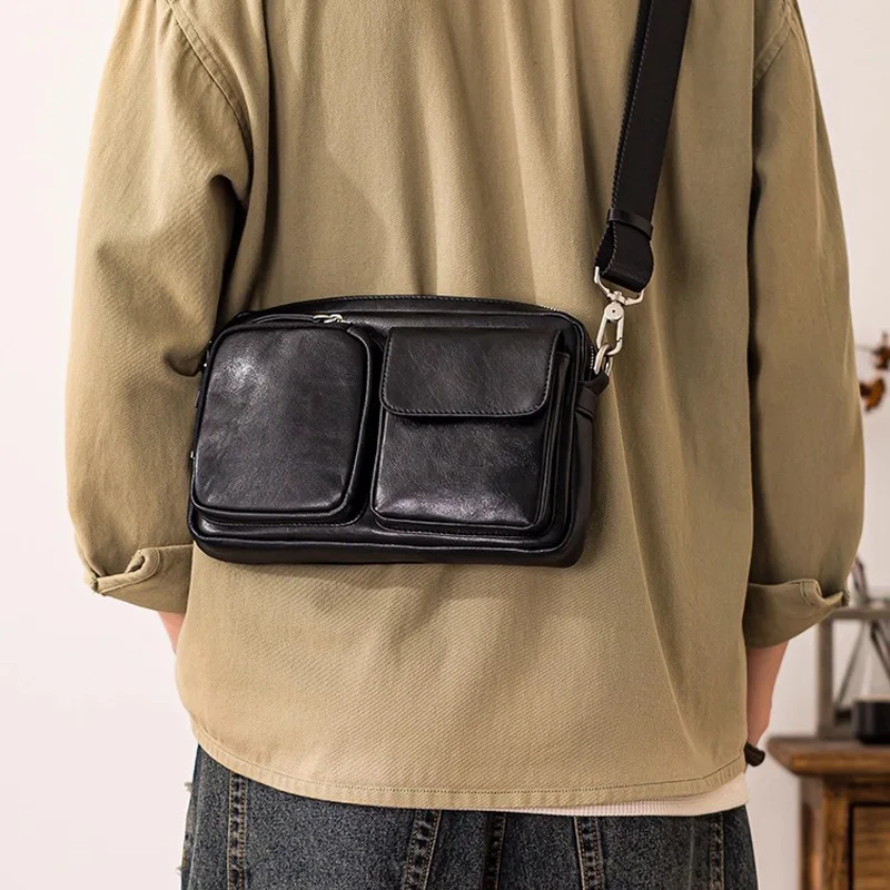 

SENOFAN новая оригинальная маленькая сумка для мобильного телефона из натуральной кожи, сумка на плечо, мужская курьерская сумка, легкая сумка для верховой езды