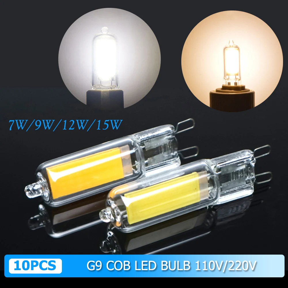 10X G9 Led Light Bulb 7w Cob 240v Warm White 360 Beam Mini Lamp 6000k Decorative Home Chandelier Spotlight Energy-saving