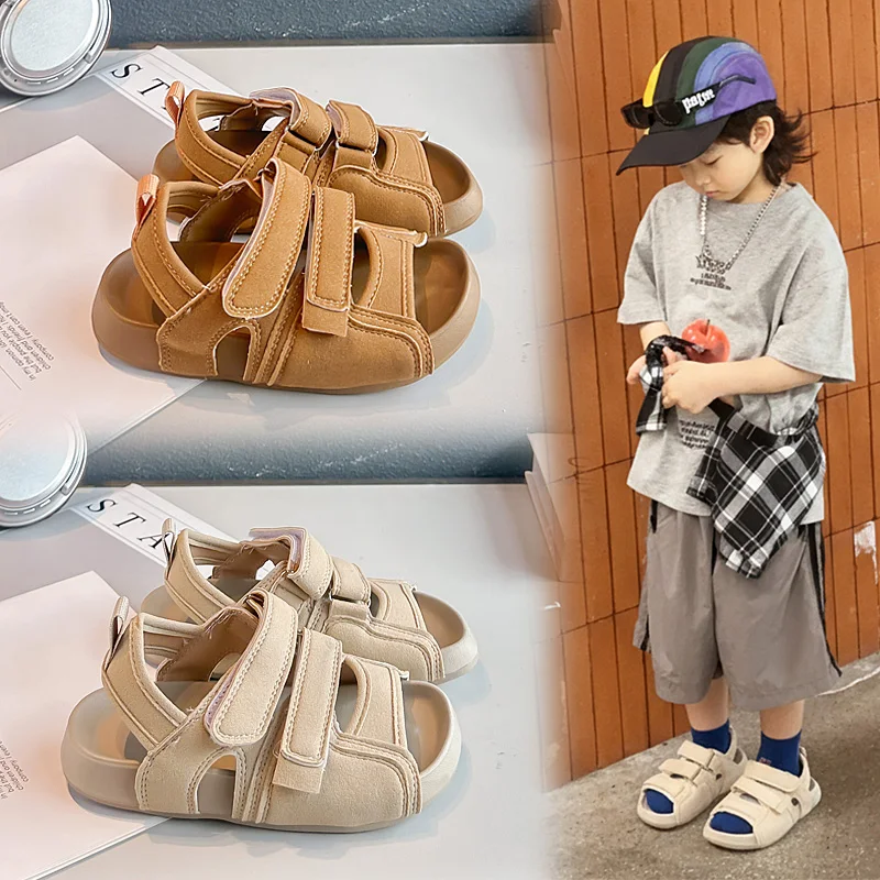 Unisex Kids Barefoot Sandals 2026 New Summer Toddler Chunky Beach Sandals Non-slip Trendy Versatile School Outdoor Daily Wear