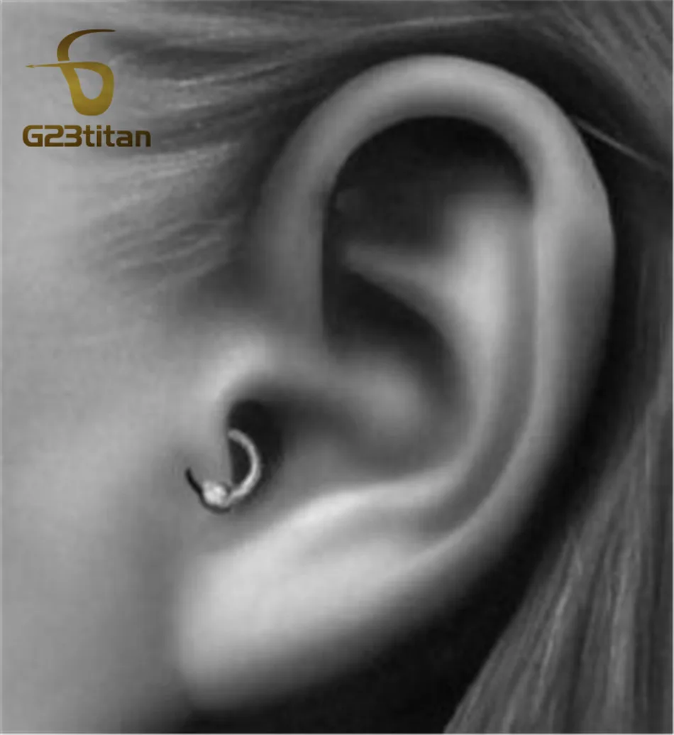 Titanium Body Jewelry 16G Captive Bead Ring Septum Nose Hoop Ring Ear Daith Rook Tragus Earring Nipple Piercing Clitoris Penis