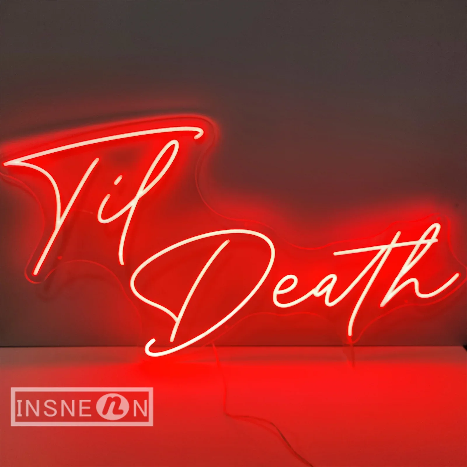 Neon Sign Light, Til Death, Verjaardagsfeestje, Bar Club Decor, LED-lamp, Trouwkamer, Slaapkamer Muur, Festival Decoratie