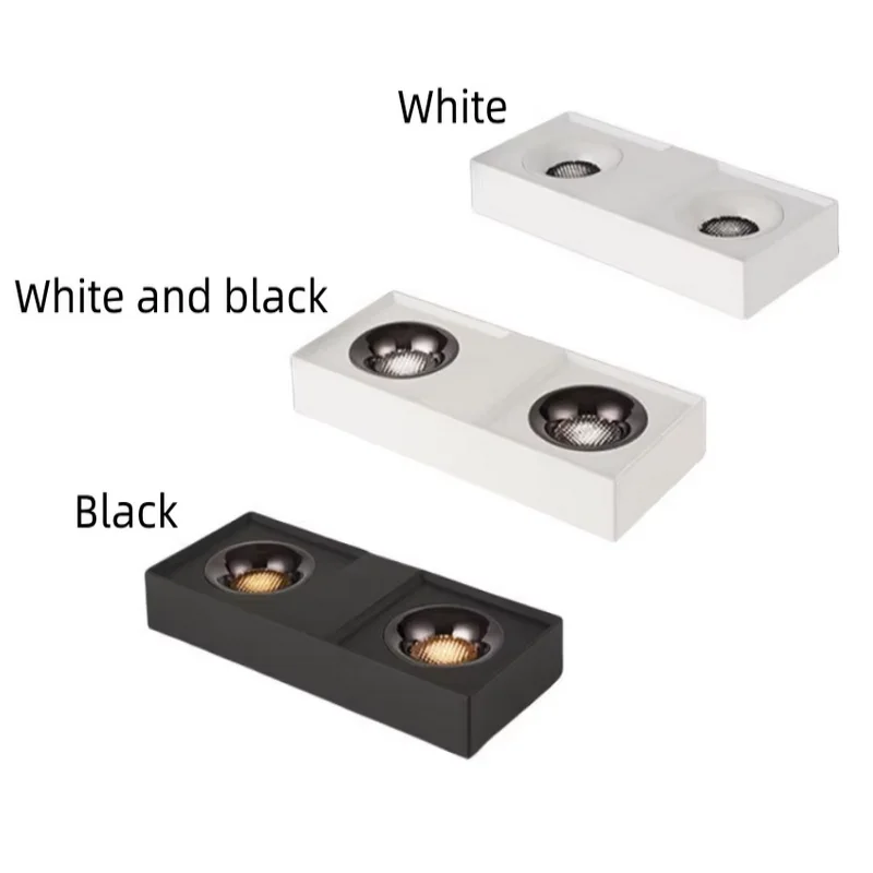 Square LED Ceiling light COB Spotlights Dimmable 12W15W 1-2-4 head chip Anti-glare Downlight Ceiling Lamp 85-265V Home business