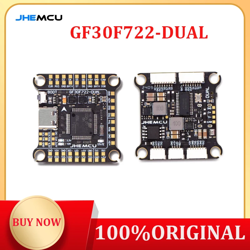 JHEMCU GF30F722-Dual F722 Flight Controller Double BEC Double Gyro high-definition 3-6S Lipo for RC FPV Drone