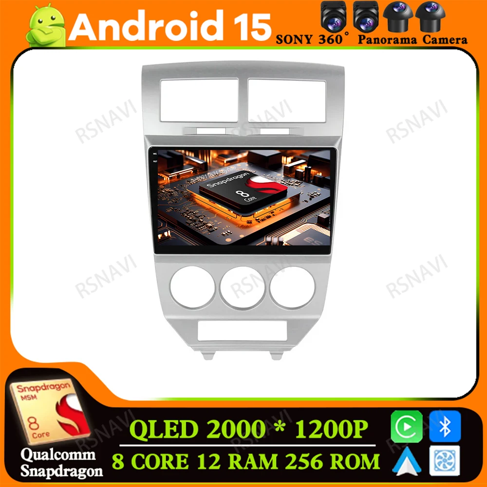 

Android 15 For Dodge Caliber Jeep Compass 1 MK Patriot 2006 - 2010 GPS Head Unit Stereo 4G LTE Car Radio AUTO Viedo Player DSP