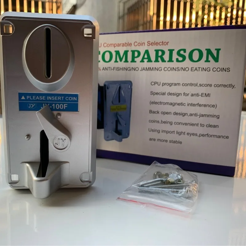 Arcade Coin Mechanism 100F Taiwan Plug Coin Acceptor with Mother Coin Recognition for Claw Machine