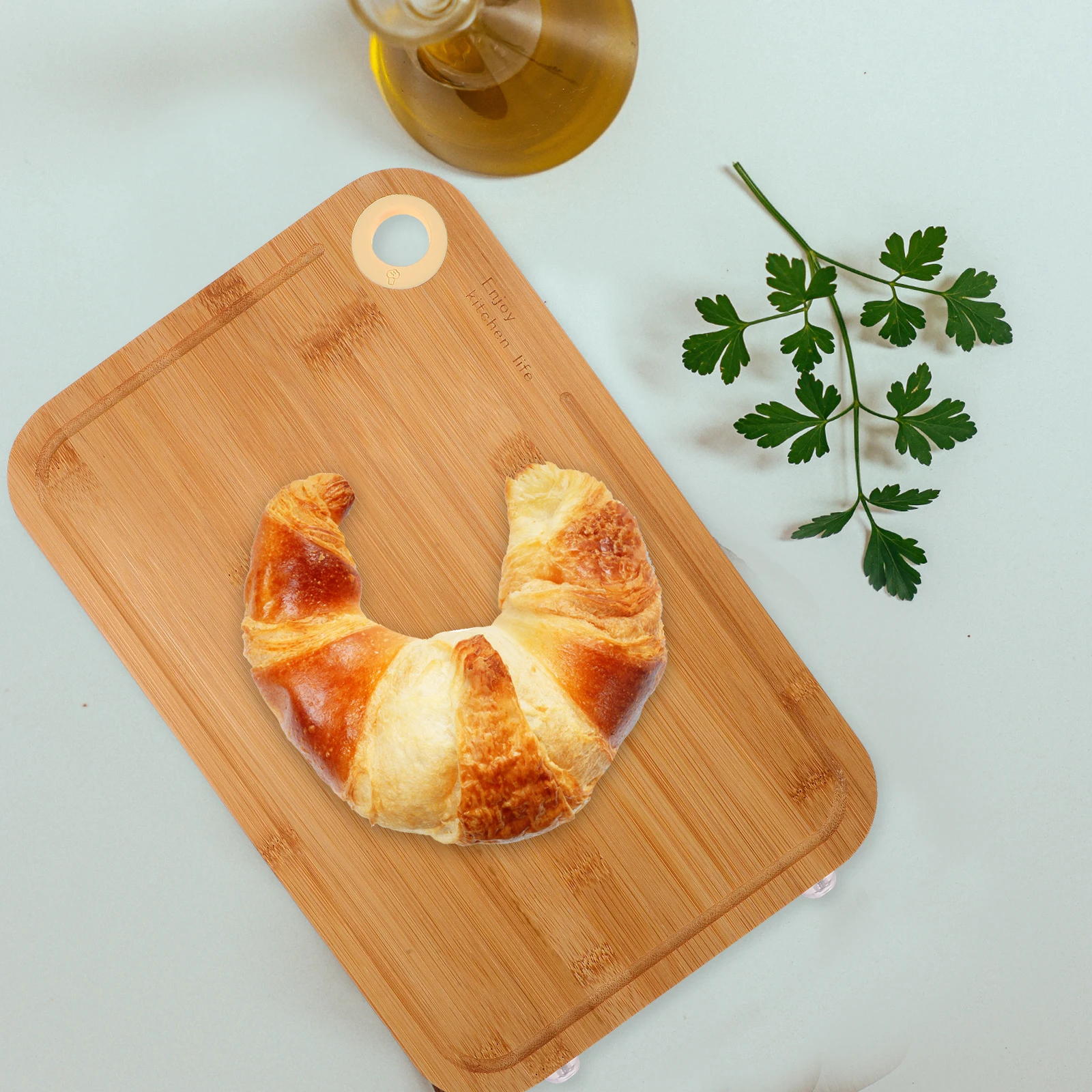 

Bamboo Cutting Board Pizza Choppingset Kitchen Meat Portable Multipurpose Tray Item Gadget