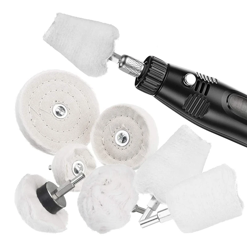 Paquete de 7 ruedas de pulido para taladro, kit de rueda de pulido para colector para joyería cromada de acero inoxidable, aluminio y Metal