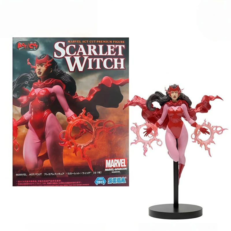

Original 14cm Marvel Comics Scarlet Witch Wanda Pvc Anime Character Model Collection Desktop Decoration Toy Gift