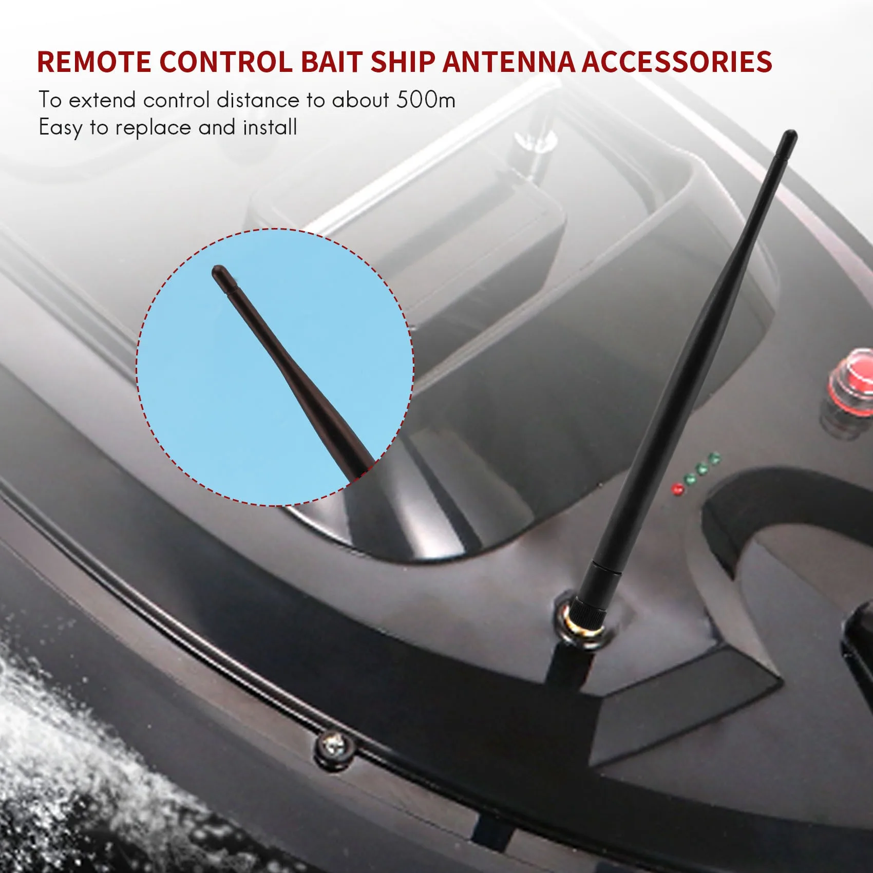 RC Boat Antenna for 2011-5 1.5Kg Loading Remote Control Fishing Bait Boat Parts