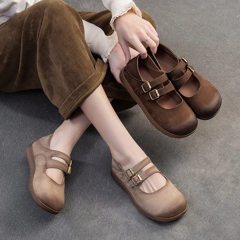 2026 2.5cm Cow Suede Genuine Leather Women Platform Wedge Loafer Shoes Flats Comfy Rubber Lace Up Chunky Sneakers Oxfords
