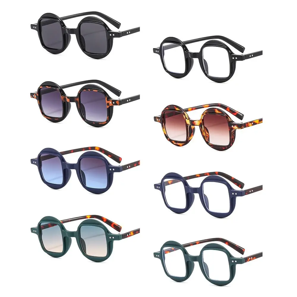 การจับคู่สีรอบกรอบสแควร์เลนส์แว่นตากันแดด Punk Y2K รอบกรอบแว่นตา UV400 ป้องกัน Street แว่นตา
