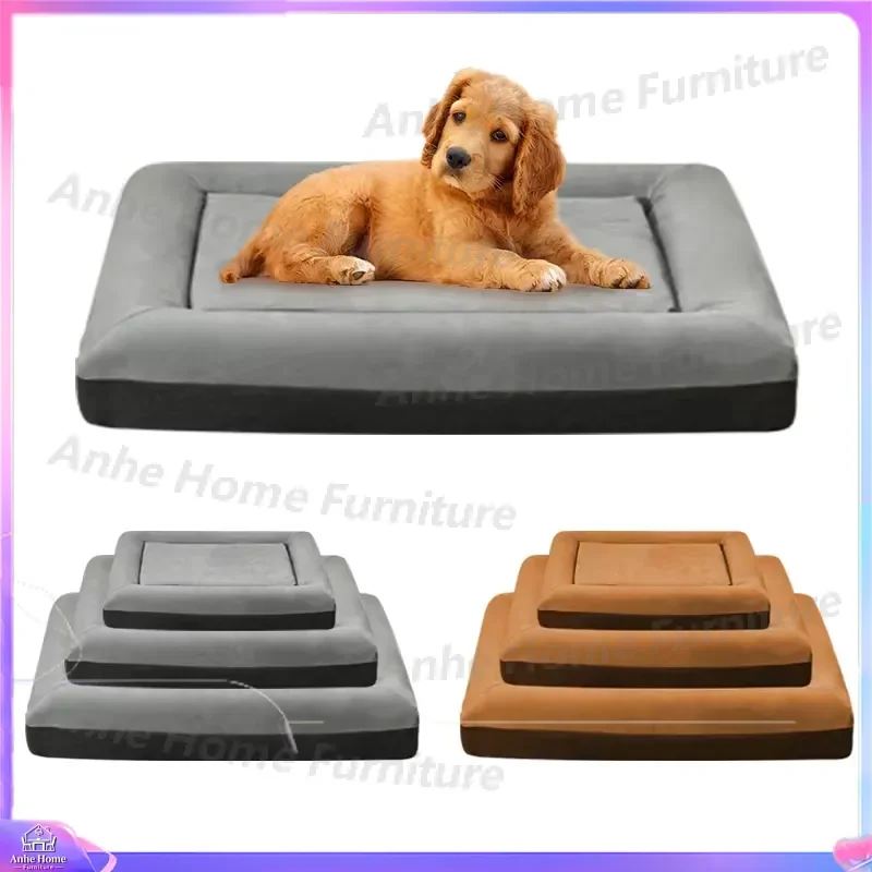 Large Orthopedic Memory Foam Dog Bed Washable Oxford Fabric Pet Mattress Comfortable Puppy Sleeping Cushion for Small Medium