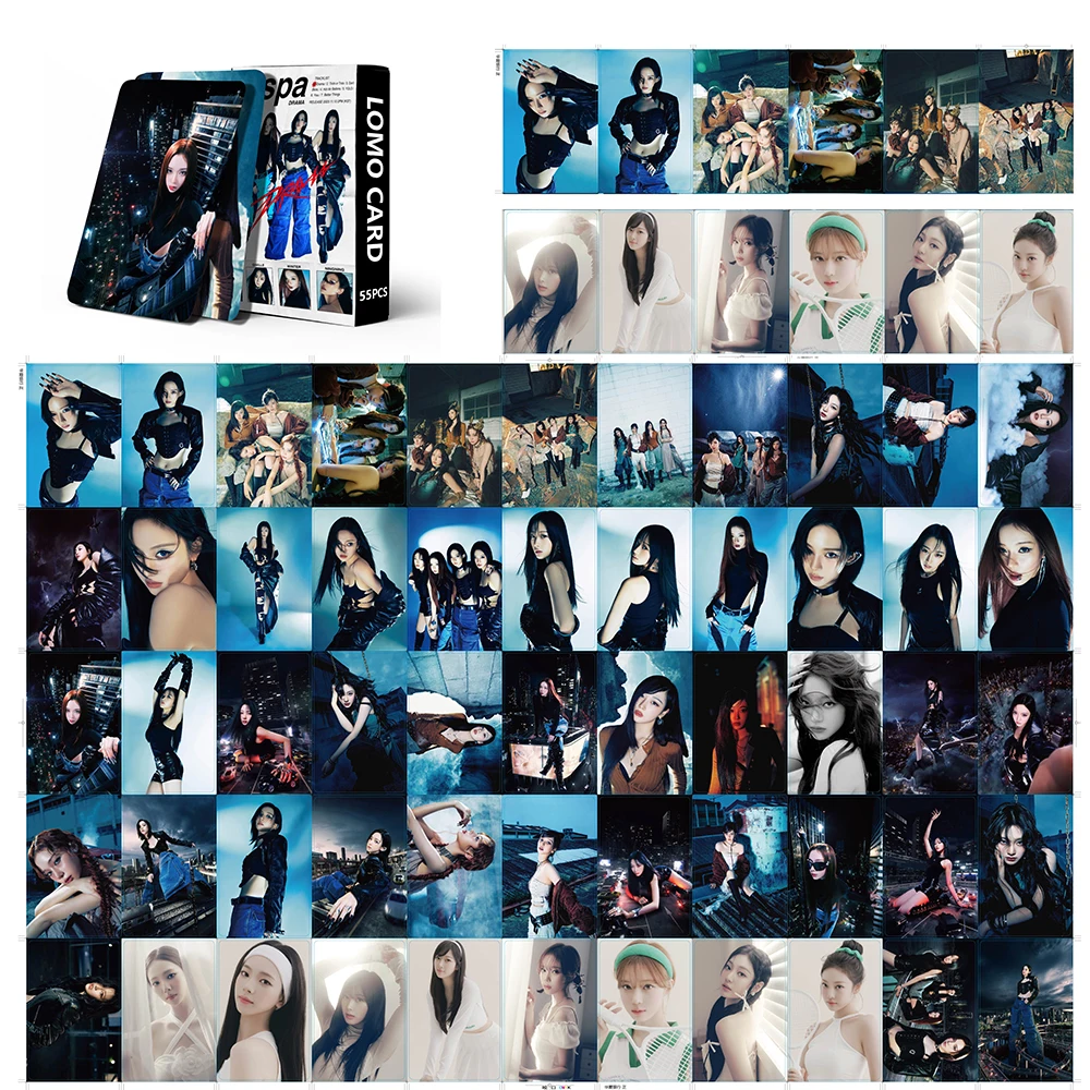 54 pçs/set Kpop aespa-4th Mini Álbum 'Drama' Conceito Fotos ITZY Lomo Álbum de fotos Cartões K-POP ITZY Cartão Postal Novos Fãs Presente