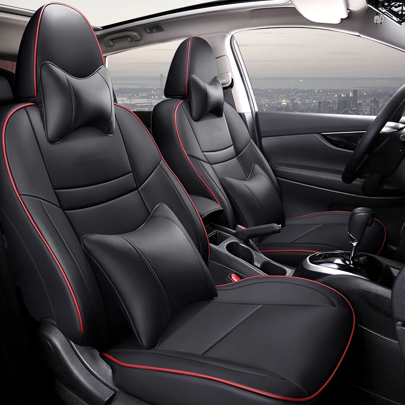 Premium brand Car Seat Cover For Nissan Qashqai 2016-2023 Custom Fit Waterproof leather Interior Automotive Accessories