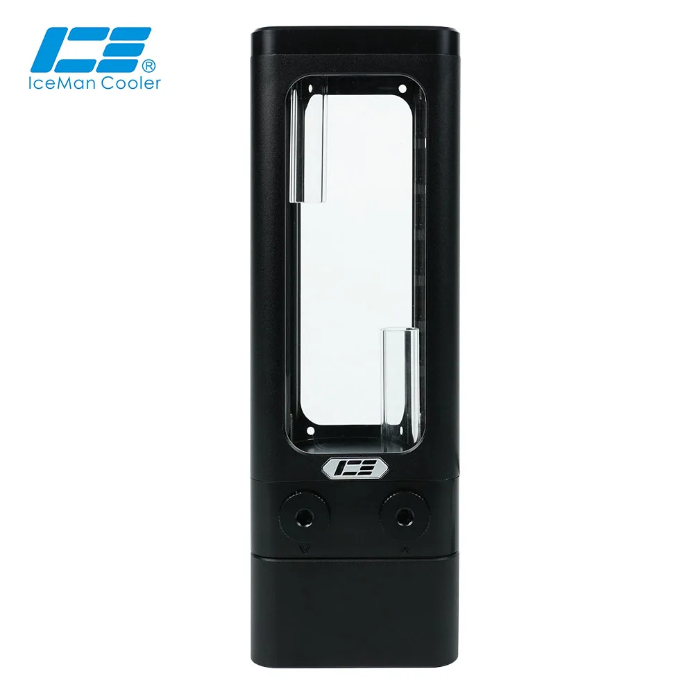 icemancooler black water cooling argb water tank d5 bomba reservatorio com suporte 5v 3pin aura motherboard dx5240s 01