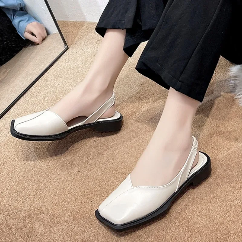 Women's Sandals Summer Fashion Brand Designer Baotou Sandals 2024 New Casual Shopping Women's Low Heel Zapatillas Mujer 35-41