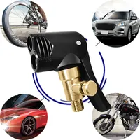 Car Tire Valve Clamp Brass Pump Nozzle Air Chuck Inflator Connector Inflatable Pump Valve Adapter For Xiaomi Air Pump Compressor