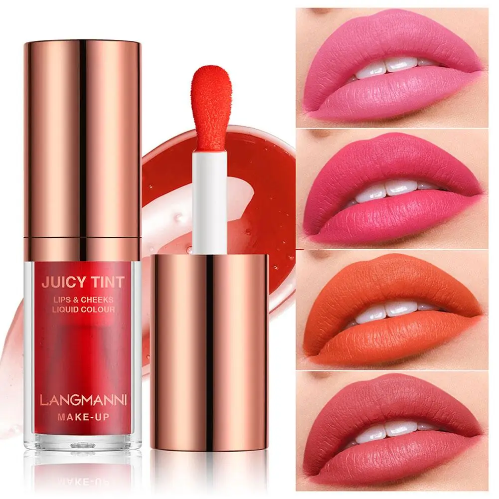 Liquid Lipstick Lip Gloss Cheek Tint Blusher Waterproof Lightweight Long-lasting Matte Lip Stain Lip Glaze For Women Cosmet O5s6