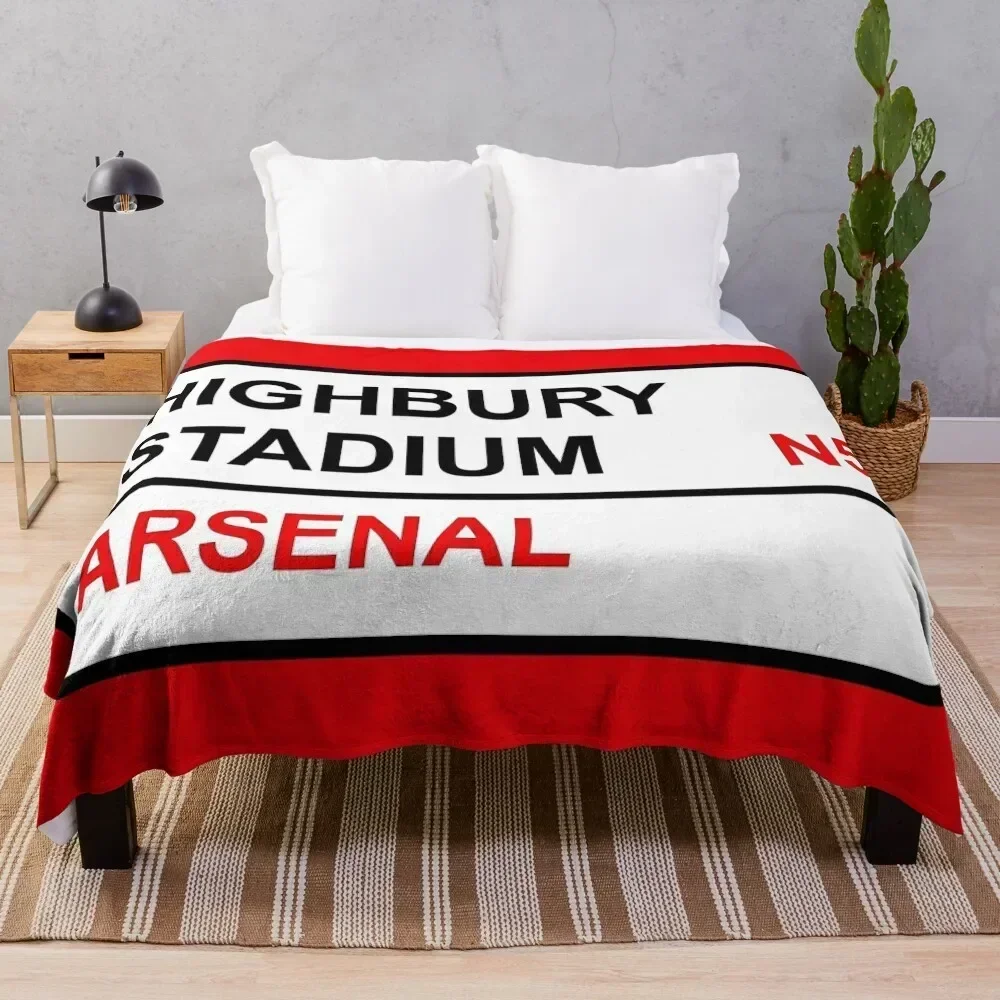 

Highbury Stadium Football Sign Throw Blanket Foldable Soft Warm Blanket for Outdoor Use