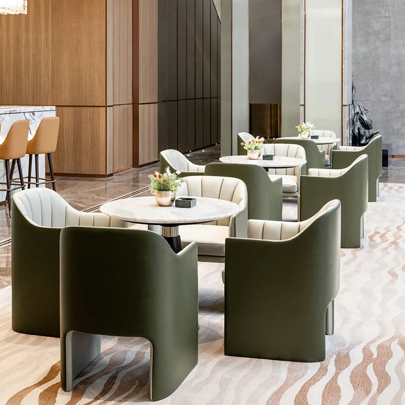 

Light Luxury Modern Sales Office Sales Department Negotiation Small Round Table Negotiation Table