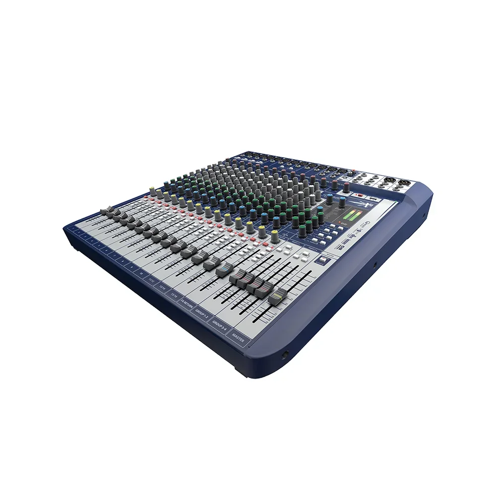 Kenmerkende 16-kanaals Soundcraft-audiomixer voor podiumzangprestaties