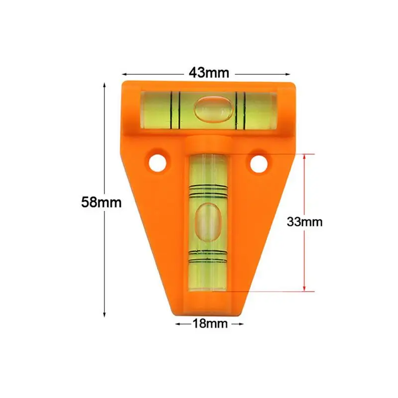 T-Type Spirit Level Mini Plastic Measuring Tool Vertical Horizontal Adjuster for Caravan Camper Trailer Motorhome