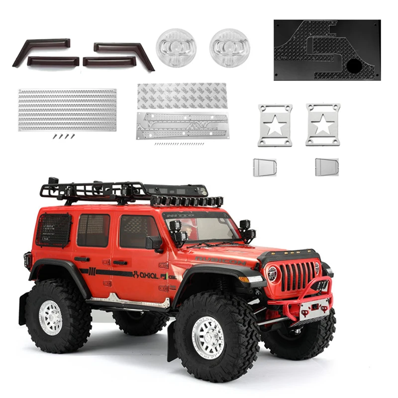 DJ 1/10 Lampshades Bumpers Scratch Panels Chassis Armor for SCX10 III Modified Car KIT Upgrade Accessories