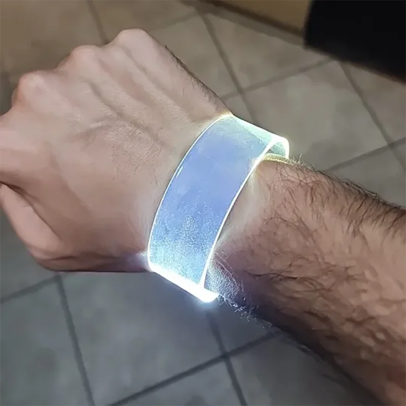 20/100/500pcs Luminous Bracelet LED Battery Fluorescence Light-emitting Wristbands Outdoor Sports Armband Glow Halloween Party