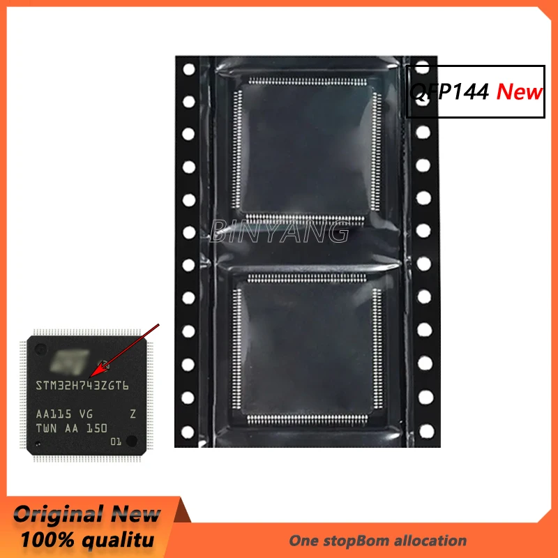 

(1 шт.) 100% новый набор микросхем STM32H743ZGT6 QFP144 STM32H743 в наличии