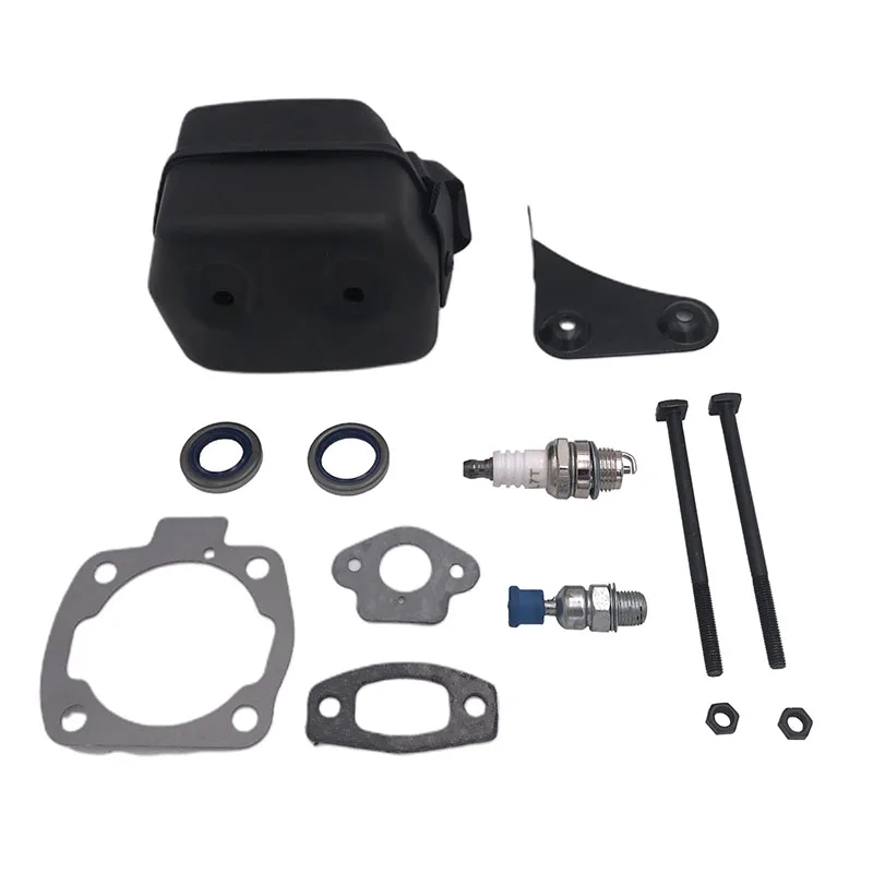 Imagem -06 - Hundure Silenciador Suporte Junta Vela de Ignição Válvula de Descompressão Kit Vedação Óleo Caber Husqvarna 55 50 51 55 Peças Motosserra