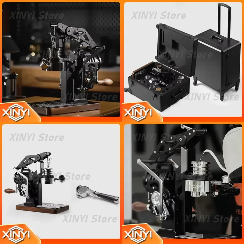 Semi Automatic Manual Pressure Espresso Machine Fully Mechanical Extraction with Pressure Conversion 58MM Handle Filter