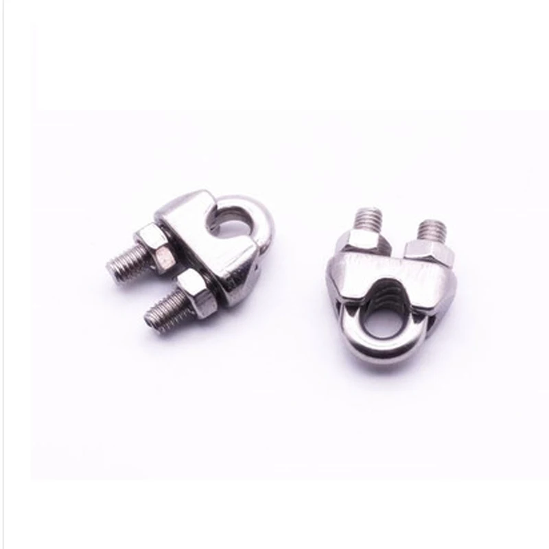 304 316 Marine Grade Stainless Steel DIN741 Wire Rope Clip Rigging Cable Clamp Stainless Steel Fasterner