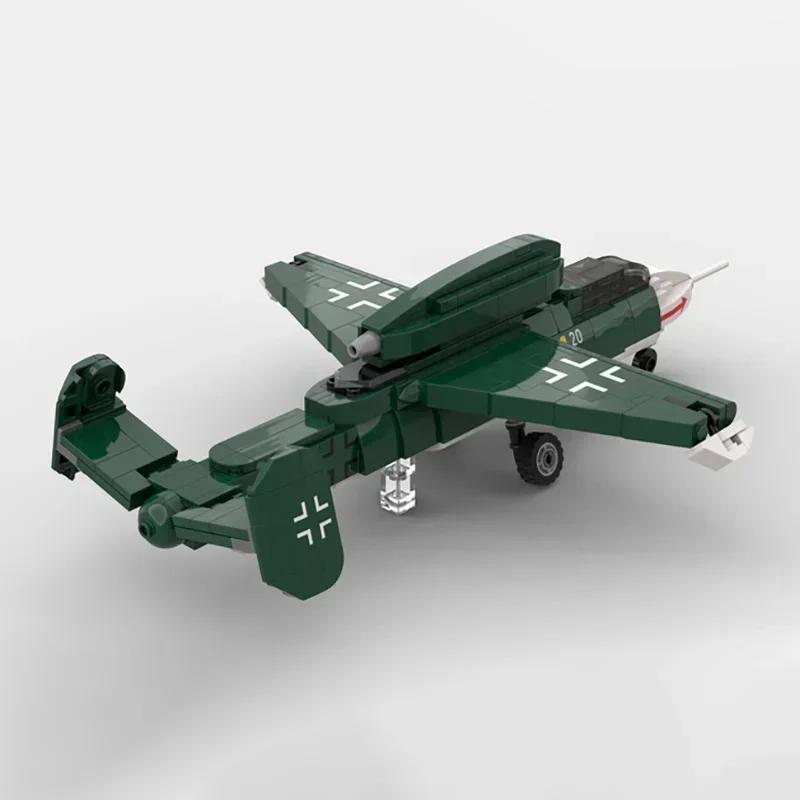 Moc Building Bricks Military Fighter Model 1:35 Scale He 162 Salamander Technology Blocks Gifts Christmas Toys DIY Sets Assembly